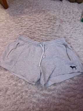 PINK Victoria's Secret Light Gray Fleece Athletic Shorts